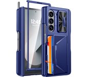 Back Clip S Pen Card Holder Full Coverage 9H Protective Film Luxury Shockproof Case for Galaxy Z Fold 6 Valentine's Day Gift