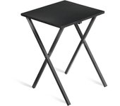TIENDA EURASIA – Mesa Auxiliar Plegable | 34 x 40 x 50cm | Mesa Terraza Plegable | Madera y Metal Mesa+Plegable