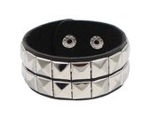 2025 Black Goth Rings Bracelets For Women Punk Emo Spike Rivets PU Leather Bracelet Cuff Bangles Festival Jewelry Party Gift