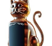 Botella de Whisky con Gato | Botellas de Whisky Premium | Decantador con Gato | Decantador de Vidrio Único para Whisky | Para Decoración de Bares, Hogar, Regalos para Hombres, Padres y Esposos - 300 ml