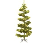 Vidaxl arbol de navidad en espiral con luces y soporte  verde