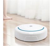 para Pelo de Mascotas, Suelos Duros y alfombras Aspiradora robótica inalámbrica Mini Inteligente 5 en 1, multimodo, Recargable por USB, for Suelos de Alfombra húmedos y Secos(White Charging)