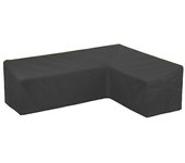 Funda Sofá Esquinero Jardín L Oxford Impermeable Negro 286x286x82cm