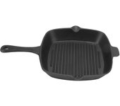Sartenes de Hierro Fondo de gran capacidad Parrilla para Carne Pescado Fileta Verduras