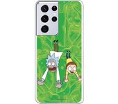 Funda original compatible con Samsung Galaxy S21 Ultra - S30 Ultra - Rick y Morty Fondo Acido