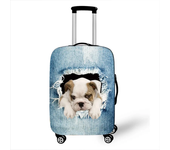 Funda de bolsillo para equipaje de perro, protector de tela vaquera gruesa para equipaje de Cover18-32 pulgadas, maleta con ruedas, cubierta antipolvo, accesorios de viaje