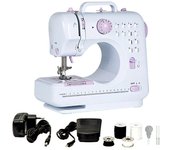 SSITO Máquina de Coser Portátil 12 Puntadas Diferentes with Pedal y Lámpara Integrada