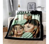 Singer Ariana grande printed blanket Flange Warm blanket soft and comfortable blankets bed linings cubre cama birthday gift