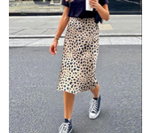 2024 Summer Chic Office Satin Midi Skirt Women Fashion Korean Casual High Waist Elegant Slim Long Skirt Chic Female Office Lady