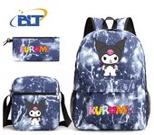 Frozen printed student school bag set children's backpack pencil case shoulder bag three-piece set