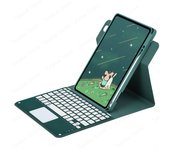 360 Rotation Keyboard Case with Pencil Holder for iPad Pro M4 11 inch 2024 Spanish keyboard with Touchpad Vertical Stand Case
