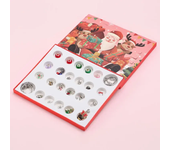 Kit DE FABRICACIÓN de pulseras de joyería con dijes DIY, calendario de adviento de Navidad, caja de regalo temática de Navidad p