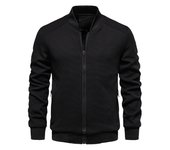 AIOPESON-Chaqueta Bomber forrada de lana para hombre, abrigo cálido informal con bolsillo con cremallera, prendas de vestir, Otoño e Invierno