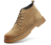 Anti-puncture Suede Leather High Tops Boots Anti Smash Comfortable Shoes for Work Safety Sneakers for Men Light Man Safety Shoes
