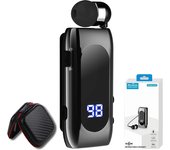 K55 Lavalier Business Bluetooth 5.2 Headphone Talk/Music Time 20 Hours,LED Digital Display,Noice Cancelling Wireless Earphones