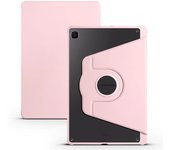 For Samsung S6 Lite Tablet Case P613 360 Degree Rotating Clear Hard PC Back for Samsung Galaxy Tab S6 Lite Funda with Pen Holder