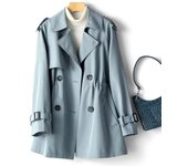 autumn fashion Women's windbreaker jacket turn down collars coats
