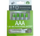 Pilas Recargables AAA 1.5V 750mWh Li-ion Battery for Remote Control MouseElectric Toy Battery + Type-C Cable