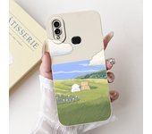 Case For Samsung Galaxy A10 A105F A10s A107F Soft Liquid Silicone Back Cover For Samsung M01s SM-M017F Funda Rabbit Cat Panda