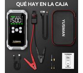 Arrancador de batería de coche, bomba de 150PSI, compresor de aire, Banco de energía de 21800mAh, dispositivo de arranque de 5000A, inflador de neumáticos Digital de 12V