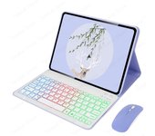 Spanish Keyboard for Xiaomi Redmi Pad SE 11 Inch 2023 Rainbow Backlit Keyboard Tablet Case