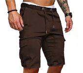 Pantalones cortos de trabajo de los hombres de adelgazamiento pantalones de cinco cuartos multi-bolsillos pantalones de chándal tie-dye pantalones de trabajo casual