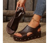 Sandalias de cuña de verano para mujer, zapatos de moda