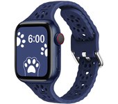 Suitable for Apple 789 generation smartwatch wristband iWatch se hollow cat claw small waist silicone strap new model