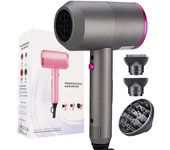 Secador de pelo iones Secadores de pelo profesional iónico, con boquilla de cabeza de soplado, Hair Dryer negativos portátil
