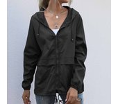 Women's waterproof raincoat, light rain jacket, hooded windbreaker, and outdoor pocket