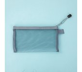 Nylon Transparent Zipper Pencil Case Solid Color Zipper Clear Stationery Bag Travel Case Makeup Pouch Mesh Cosmetic Storage Bag