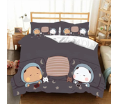 Kawaii Bubu and Dudu 3D Printing Anime Bedding Set Duvet Cover Comforter Bed Single Twin Full King Queen Size Bedding Set Kids