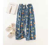 Cotton and artificial spring/summer women's beach can be worn s. Large size cotton silk casual wear, nine point pants