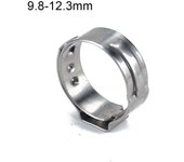 10Pcs 5.3-31mm Hose Clamp Assortment Kit Single Ear Stepless Pipe Clip 304 Stainless Steel Fixed Pipe Hoop Fuel Tube Water Pipe