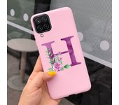 For Samsung Galaxy A12 Case Cute Letters Phone Cover Silicon Back Cases For Samsung A12 A 12 A125F Soft TPU Bumper Coque Flower