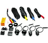 360° Car Camera Panoramic Surround View 1080P AHD Right+Left+Front+Rear View Camera System for Android Auto Radio