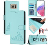 For Samsung Galaxy S6 S7 S8 S9 Edge Plus Ranura Para La Tarjeta De Solapa De La Carcasa Del Clip De Billetera Anti - Caída