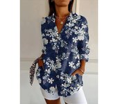 Camisas hawaianas con estampado 3d para mujer, camisas de gran tamaño, con solapa, a la moda, para fiesta en la playa, Verano