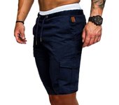 Pantalones cortos de trabajo de los hombres de adelgazamiento pantalones de cinco cuartos multi-bolsillos pantalones de chándal tie-dye pantalones de trabajo casual