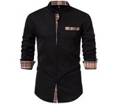 Checkered long sleeved shirt, spring and summer men's casual shirt