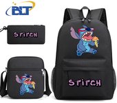 Lilo & Stitch Printed Student Schoolbag Set Children's Backpack Shoulder Bag Pencil Case 3-piece Set