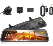 G840S 12-inch IPS Car Camera, 4K Rear View Car Camera, GPS Recorder, Night Vision, Dual HD Cameras, Car DVR Parking Monitor
