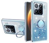 Adecuado para Xiaomi 15, 15 Pro, 14T, 14T Pro, 14 Pro, 14, 13T, 13T Pro, 13, 13 Pro, 13 Lite, mujeres con cáscara de teléfono móvil , carcasa de teléfono móvil antisísmica de flores brillantes chapadas de lujo con anillo