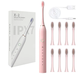 Cepillo De Dientes Eléctrico Sónico Para Adultos, 4 Cabezales, Blanqueamiento Dental Ultrasónico Inteligente, 6 Modos,Cargador U