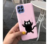 For Samsung Glaxy M33 5G Case SM-M336B Matte Soft Silicone Back Cover On Funda Samsung M33 M 33 Dinosaur Cute Cat Bumper Etui
