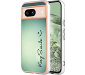 Galvanoplastia Borde Doble cara Carcasa del teléfono móvil Aplicable Pixel 8, 7 Pro, 7A, Prevención de caídas Funda protectora