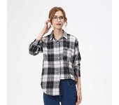 Casual Women's Plaid Shirt 2024 Spring Autumn New Ladies Loose Blouse and Tops Female Long Sleeve Shirts Fresh Checked Clothes