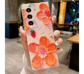 Flores de pintura al óleo Moda Carcasa del teléfono móvil Galaxy Z Fold 5, Z Fold 4, Z Fold 3, Funda protectora