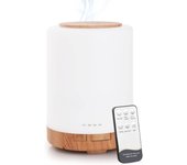 [300ml] Diffuser Humidificador Aromaterapia Difusor de Aroma con Temporizador Non-stop/1/3/6h, Humidificador Ultrasónico y Ultrasilencioso con 7 Colores LED, Ultra Silencioso, Grano de Madera