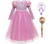 Princess Girls Christmas Halloween Rapunzel Cosplay Costumes Kids Autumn Long Sleeve Dresses Tangled Fancy Costume Children Disg